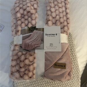 BearPaw Blush Pink Textured Throw